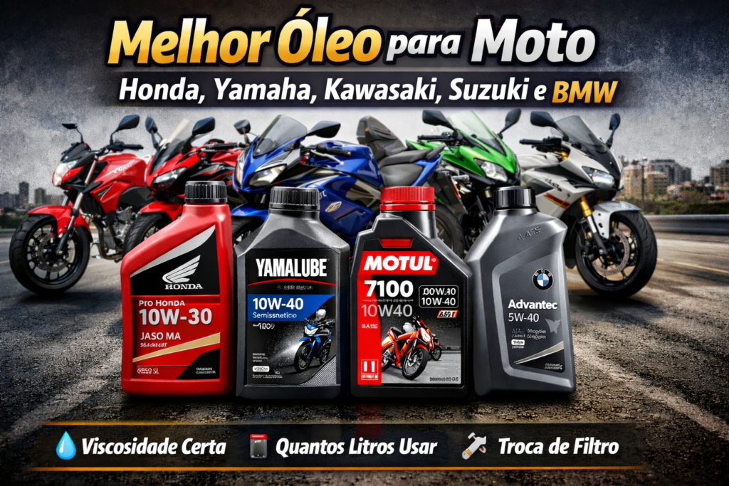 qual óleo usar na moto tabela com litros por modelo